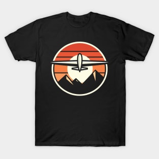 Glider Sailplane Biplane aerial floating soaring T-Shirt